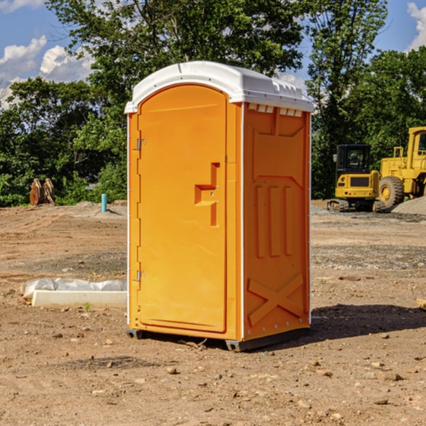 how often are the porta potties cleaned and serviced during a rental period in Andover